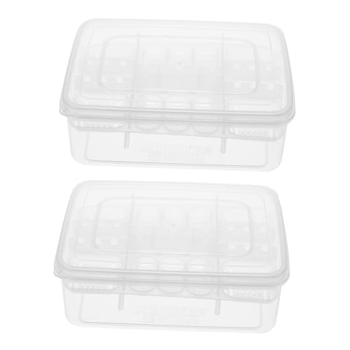 2Pcs Compartment Reptile Egg Incubator Tray Breeding Box for Snakes Lizards and Turtles Easy Clean and Reusable Transparent Design for Observation