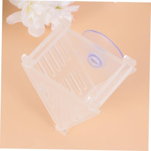 Automatic Aquarium Fish Feeder Red Feeding Cup, Acrylic Red Worm Food Dish for Fish Tank, Shrimp and Aquatic Pets Feeding Tool