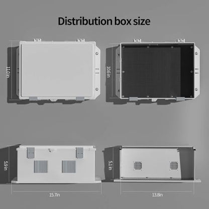 Namunanee Outdoor Electrical Junction Box, ABS Water Resistant Enclosure with Internal Mounting Panel & Hinged Cover, 15.7" H* 11" L* 5.9" W - size: 15.7"H x 11"L x 5.9"W & Standard