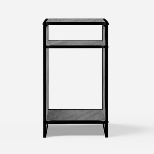 Metal Frame Aquarium Stand, 3-Tier Fish Tank Stand with Marble-Look Finish, 45x45x80cm (17.7x17.7x31.5 in), 1.5mm Steel Side Frame, for Aquariums and Reptile Terrariums - color: Marble Gray, size: W17.7 x D17.7 x H31.5 in(45X45X80cm)