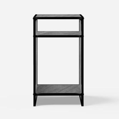 Metal Frame Aquarium Stand, 3-Tier Fish Tank Stand with Marble-Look Finish, 45x45x80cm (17.7x17.7x31.5 in), 1.5mm Steel Side Frame, for Aquariums and Reptile Terrariums - color: Marble Gray, size: W17.7 x D17.7 x H31.5 in(45X45X80cm)