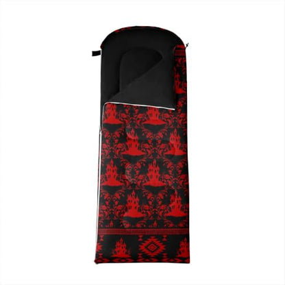 Erosebridal Hawk Moth Sleeping Bags Adults Cold Weather Aztec Backpacking Camping Blanket Hiking Sleeping Wrap Sleep Bag - color: Red Halloween Castle