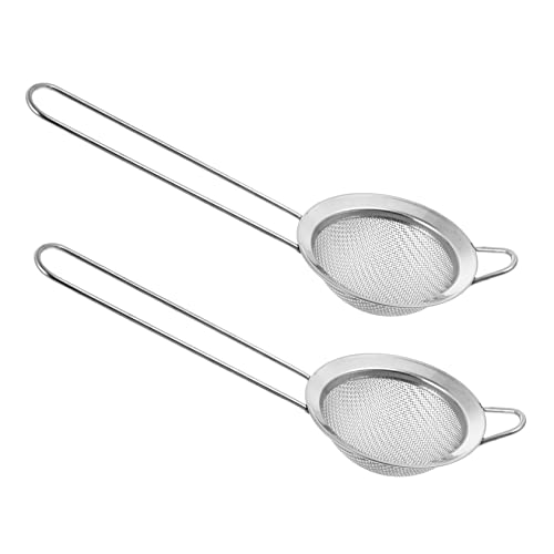 Toddmomy 2pcs Stainless Steel Reptile Litter Cleaner Shovel for Substrate Cleaning Fine Mesh Pooper Scooper for Tortoise Snake and Crab Terrariums