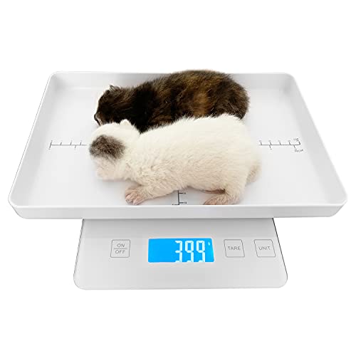 Digital Pet Scale for Small Animal, Whelping Scale,Mini Precision Gram Weight Balance Scale, High Precision 1g, Suitable for Newborn Pets - color: White 1g