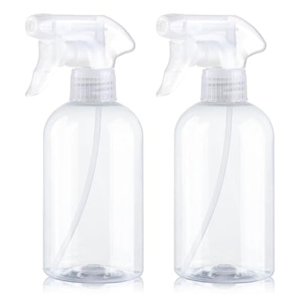 Spray Bottles 2Pack 10oz Plastic Squirt Bottles Water Spray Bottle | Mist Stream Empty Sprayer BPA-free Refillable Container Adjustable Nozzle for Plants, Pet Training, Kitchen Cleaning - color: Transparent