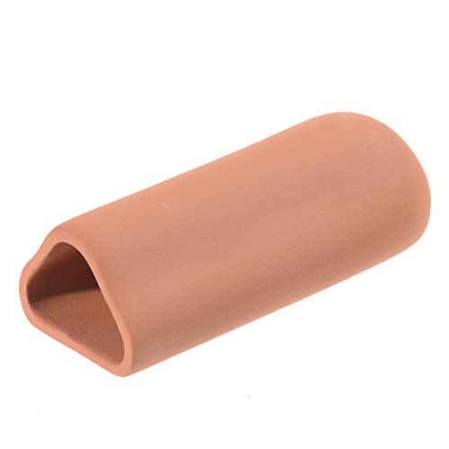 Saim Aquarium Ceramic Cave Decoration,Pleco Hideaway Fish Tank Accessories with 3 Small Fish for Betta Shrimp Shelter Breeding Tube Hiding Rest and Play