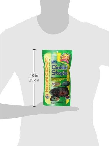 Hikari 8.8-Ounce Cichlid Staple Floating Pellets for Pets, Mini - color: Black, size: 8.8 Ounce (Pack of 1)