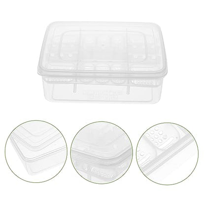 VOSAREA Crested Gecko Egg Laying Box - 2pcs for - 16 Holes Breeding Container for Gecko and Reptile Eggs Portable Plastic Hatchery Box