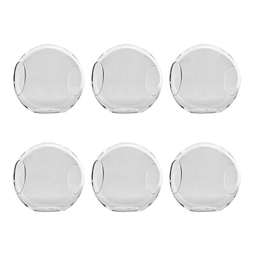 WGV Planter Terrarium Bulk, Width 6" Height 6", Clear Round Glass Vase Container with Two Side Opening, DIY Air Planter, Votive Candle Holder for Decor, 6 Pieces - size: 6" Double Opening