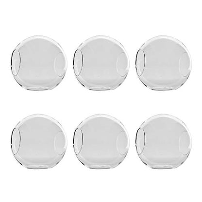 WGV Planter Terrarium Bulk, Width 6" Height 6", Clear Round Glass Vase Container with Two Side Opening, DIY Air Planter, Votive Candle Holder for Decor, 6 Pieces - size: 6" Double Opening