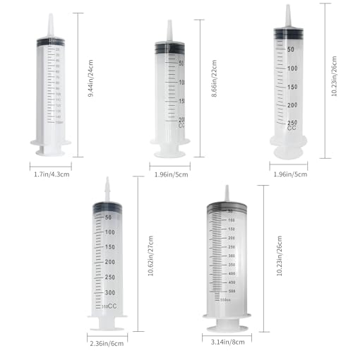 Hoypeyfiy 200ml Large Syringe ,Plastic Syringe with 40 Inches Plastic Tubing for Scientific Labs,Liquid,Plant Irrigation,Perfumes,Inks,Feeding Pets