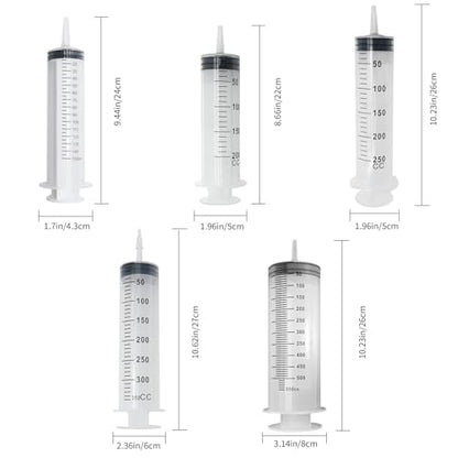 Hoypeyfiy 200ml Large Syringe ,Plastic Syringe with 40 Inches Plastic Tubing for Scientific Labs,Liquid,Plant Irrigation,Perfumes,Inks,Feeding Pets