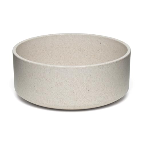 Loving Pets - Dolce Bamboo - Eco-Friendly Pet Bowls & Dishes for Dog, Cats, Puppy Food and Water Dish -Sustainable and Dishwasher Safe, Made with Real Bamboo (Large, Oat-Beige) - color: Oat Beige, size: Large Dish