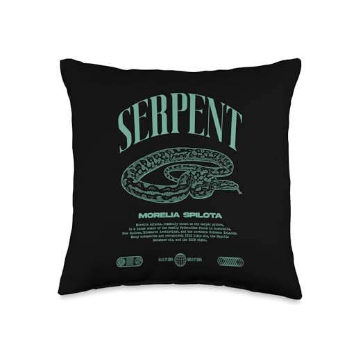 Carpet Python Modern Reptile Keeper Streetwear Throw Pillow - size: 16x16