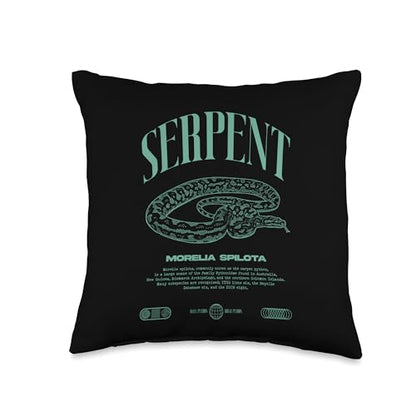 Carpet Python Modern Reptile Keeper Streetwear Throw Pillow - size: 16x16
