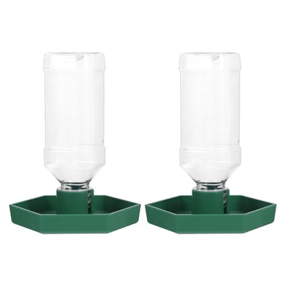 2pcs Automatic Reptile Water Dispenser - Small Corner Water Bowl for Tortoise Turtle Lizard & Snake - Drinking Fountain for Terrarium