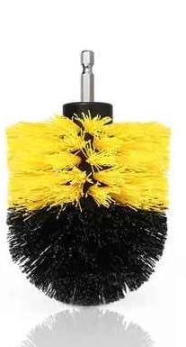 Hard Water Spot & Grime Remover Kit – Diamond Magic 40oz Cleaner + 4 Drill Scrub Brushes for Glass, Tile, Chrome, Fiberglass & More