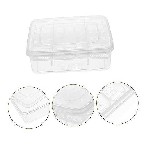WOONEKY 2Pcs Reptile Egg Incubator Tray Compartments for Lizard and Snake Hatching Durable Transparent Breeding Box for Easy Observation of Eggs