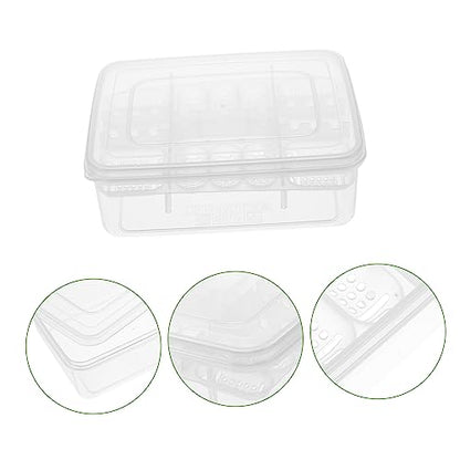 WOONEKY 2Pcs Reptile Egg Incubator Tray Compartments for Lizard and Snake Hatching Durable Transparent Breeding Box for Easy Observation of Eggs