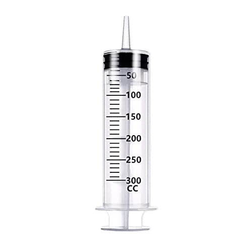 Large Feeding Syringe, 300 ML Plastic Pet Feeding Syringe Pet Nursing Syringe Feeding Tool for Liquid, Measuring, Scientific Labs, Glue Dispensing, Feeding and Measuring