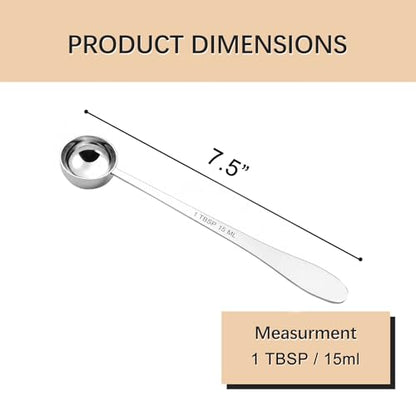 1PCS 1Tablespoon(1tbsp, 3tsp, 15ml) Extra-long Handle Measuring Spoon | 18/8(304) Stainless Steel, Food-Grade, High Precision, Durable, ‌Rust-Free, Dishwasher-Safe, Easy-Read Marking - size: 1tbsp|15ml