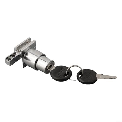 Zinc Alloy Sliding Glass Door Lock Set with Keys for Display Cabinets and Terrariums, Rust-Resistant Hardware for 5-8mm Glass Panels, Installation without Drilling(1PCS) - size: 1 Piece