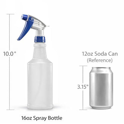 Bar5F Set of 2 Empty Spray Bottles, 16 oz | Premium, NBR Gasket, Superior Hydrocarbon Resistance, Ideal for Auto Detailing & Industrial Cleaning - size: Pack of 2