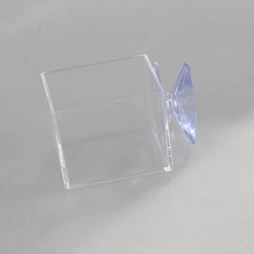 4pcs mini Insect Water Dish, Transparent Plastic, Small Reptile Feeding Feeder, Crickets Pet Worm Cups Spider Gecko Butterfly Mantis Beetle Bowl Set | Wall Mounted Reptile Food Dish And Water Bowl Set For Small Lizard, Mantis And Jumping Spider, Animals E