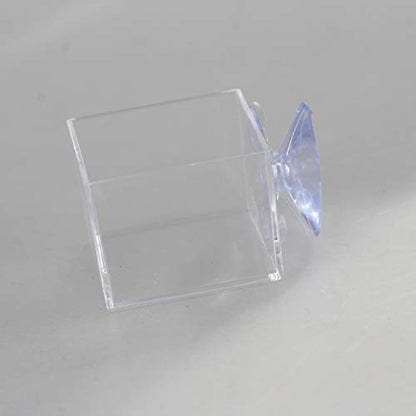4pcs mini Insect Water Dish, Transparent Plastic, Small Reptile Feeding Feeder, Crickets Pet Worm Cups Spider Gecko Butterfly Mantis Beetle Bowl Set | Wall Mounted Reptile Food Dish And Water Bowl Set For Small Lizard, Mantis And Jumping Spider, Animals E