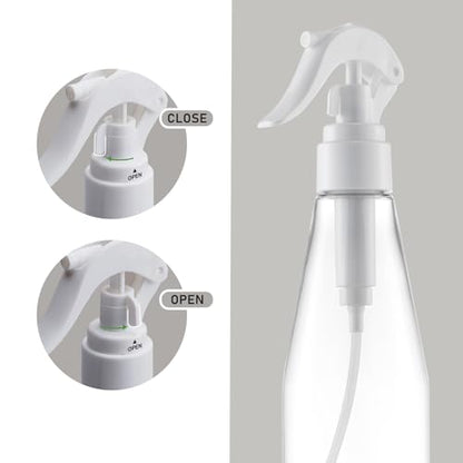 10 oz Continuous Spray Bottle for Hair, Ultra-Fine Water Spray Bottle for Cleaning, Plants, Pets (Plastic, White, 300ml) - color: white