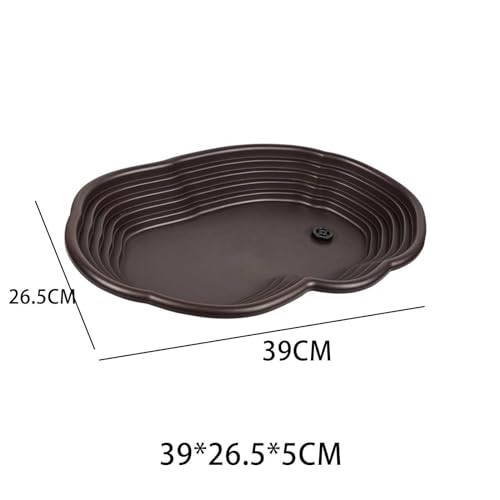 Reptile Feeding Dish Reptile Feeding Water Bowl Turtle Water Bowl Reptile Bathing Pool for Semi Aquatic Chameleon Gecko Rest, Hose Drain - color: hose drain