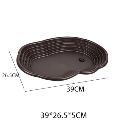 Reptile Feeding Dish Reptile Feeding Water Bowl Turtle Water Bowl Reptile Bathing Pool for Semi Aquatic Chameleon Gecko Rest, Hose Drain - color: hose drain