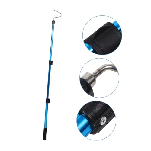 Retractable Snake Hook and Catching Hook, Collapsible Aluminium Alloy Snake Grabber Tool 19.7-45.7in for Safe Reptile Handling in Garden and Outdoor Use