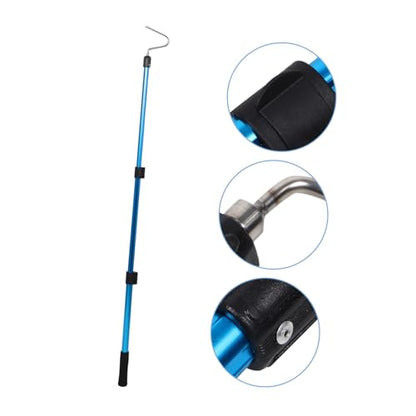 Retractable Snake Hook and Catching Hook, Collapsible Aluminium Alloy Snake Grabber Tool 19.7-45.7in for Safe Reptile Handling in Garden and Outdoor Use