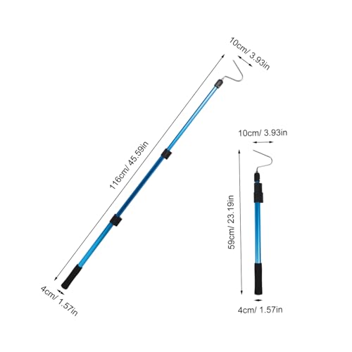 DOITOOL Adjustable Aluminum Alloy Retractable Snake Catcher Grabber Pole 19.7-45.7in with Non-Slip Handle for Field Herping and Home Reptile Handling