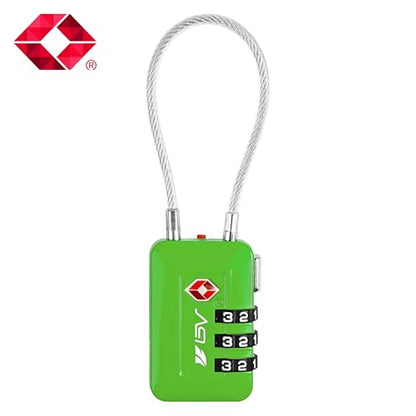 TSA Accepted Luggage Travel Lock, Set-Your-Own Combination Lock for School Gym Locker, Luggage Suitcase Baggage Locks, Filing Cabinets, Toolbox, Case (Green, 1 Pack) - color: Green 1-Pack