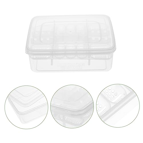 Toyvian 2pcs Reptile Egg Hatchery Box with Compartments Transparent Incubation Tray for Snakes Lizards Frogs and Turtles Easy to Manage and Clean for Breeding and Observation