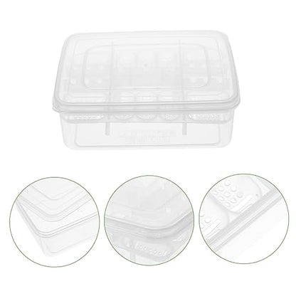 Toyvian 2pcs Reptile Egg Hatchery Box with Compartments Transparent Incubation Tray for Snakes Lizards Frogs and Turtles Easy to Manage and Clean for Breeding and Observation