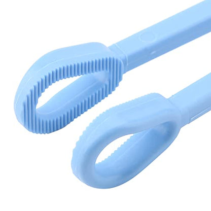 Reptile Feeding Tongs Blue Plastic Snake Lizard Clamps 24.5cm Wide Grip Safe Handling Tool for Pet Owners Breeders Amphibian Terrarium Enthusiasts