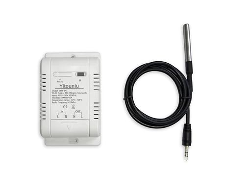 Tuya WiFi 16A Temp Controller Energy Monitor 85-250V Smart Switch | 3000W load, Auto manual modes, Multi timing, Family share, Works with Alexa Google Home ,For incubator greenhouse brewing - style: Temperature