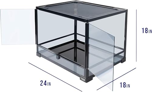 Carolina Custom Cages Terrarium; Easy Assembly (24Lx18Wx18H) - size: 24Lx18Wx18H