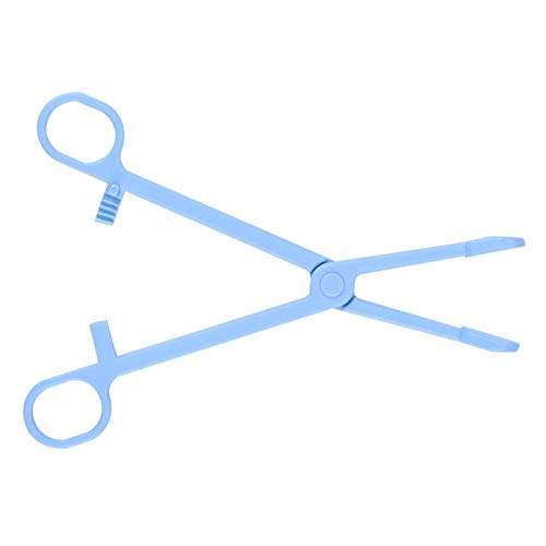 Reptile Feeding Tongs, Safe Plastic Feeding Tweezers with Rounded Tips Hand Feeding Tool for Terrariums Lizards Blue 7.48 Inch 19cm 1 Pack