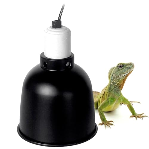 BNOSDM Reptile Light Fixture,5.5 Inch Deep Dome Reptiles Heat Lamp Fixture for UVB UVA Bulb,Heat Basking Bulb,Optical Reflection Heat Lamp Fixtures for Reptile Amphibian Tank Terrariums - size: 5.5 Inch Deep