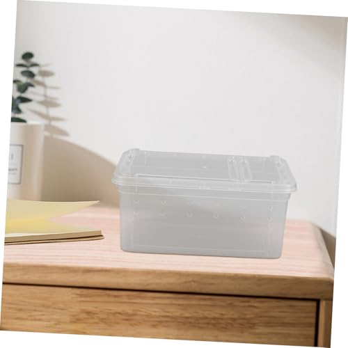 Abaodam Reptile Feeding Box Multi Functional Terrarium for Reptiles Spiders Crabs Frogs Compact Lightweight Habitat with Breathable Durable Container for Easy Feeding