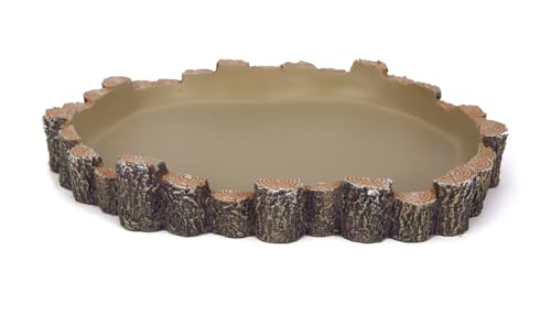 X-Large Bearded Dragon Water Dish Food Bowl, Reptile Food Dish, 9.5"x7.7"x1.4"