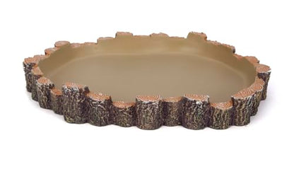X-Large Bearded Dragon Water Dish Food Bowl, Reptile Food Dish, 9.5"x7.7"x1.4"