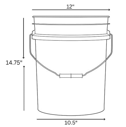 5 Gallon Food Grade Plastic Bucket with Air Tight Screw on Lid Made in USA Container (Yellow Bucket with Red Lid) - color: Yellow Bucket With Red Lid