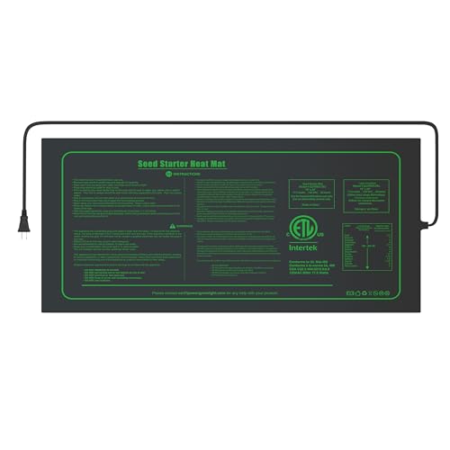 iPower Seedling Heat Mat Waterproof Durable Germination Station Warm Hydroponic Pad for Indoor Home Gardening Seed Starter - size: 10" x 20", style: Heat Mat - Upgrade Version