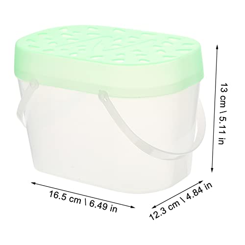 VANZACK 2pcs Small Pet Cages Hamster Traveling Cage Small Animal Carrier for Hamsters Portable Reptile Breathable Pet Travel Case - color: Green
