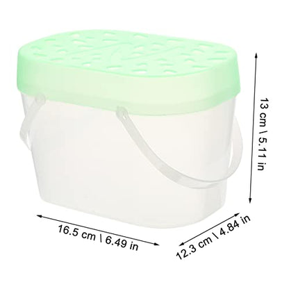 VANZACK 2pcs Small Pet Cages Hamster Traveling Cage Small Animal Carrier for Hamsters Portable Reptile Breathable Pet Travel Case - color: Green